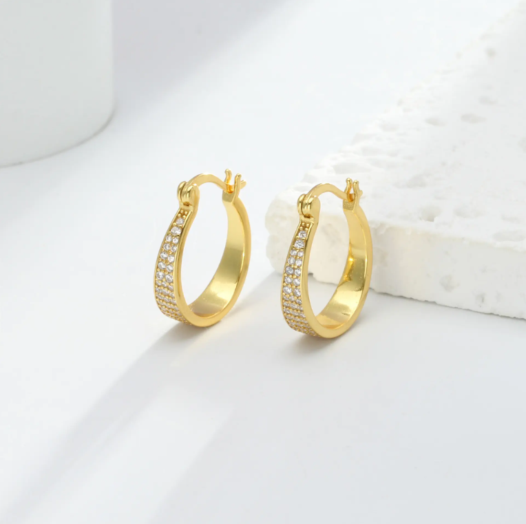 Cercei argint 925 placati aur Sienna (1)